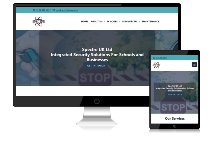 Spectre UK Ltd - Website designed by Steony